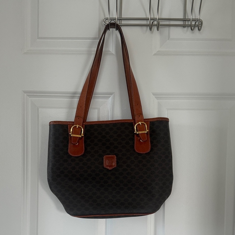 Celine Elegant Black and Brown Tote Bag- CLEAN!